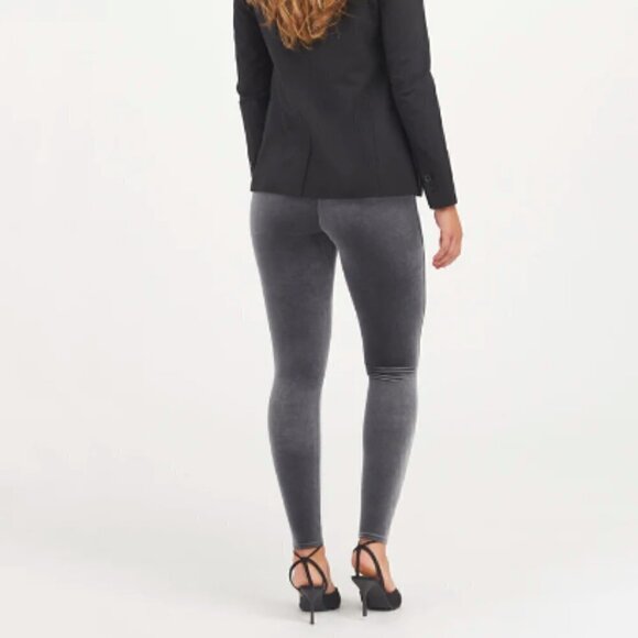 Spanx Velvet Leggings, Silver Chrome XS - Picture 4 of 6